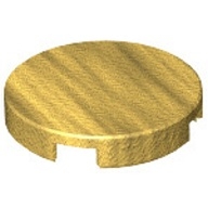 Lego destička kulatá 2x2 hladká s kolečkem, zlatá tmavší (14769 FLAT DARK GOLD)